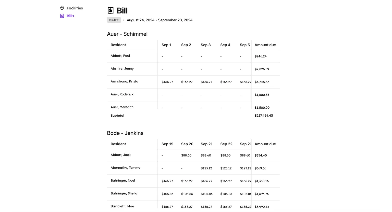 Automated Billing